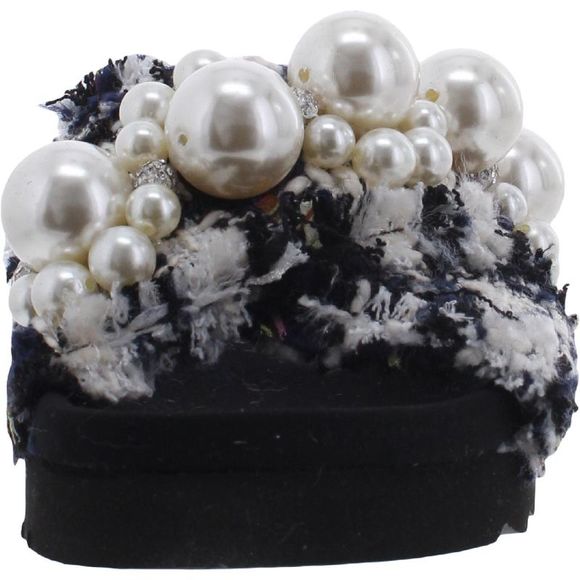 Steve Madden Womens Amie White Boucle Embellished Footbed Sandals Shoes NWT - Picture 3 of 3